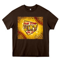 Chocolate Brown rub some dirt on it softball Heavy Core Tee - Jasminsmagicworld