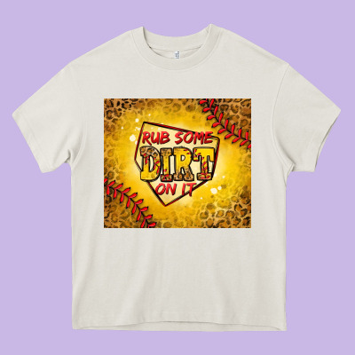 Rub Some Dirt On It Softball Heavy Core Tee Designed By Jasminsmagicworld
