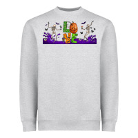 Heather Grey love halloween  libbey glass Heavyweight Sweatshirt - BundleAndBundleShop