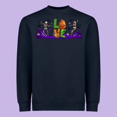 Love Halloween  Libbey Glass Heavyweight Sweatshirt Designed By Bundleandbundleshop