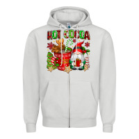 Dove Grey hot cocoa Zipper Hoodie - texasbilliewilder