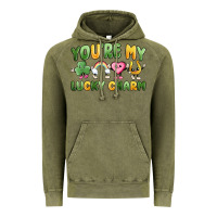 Vintage Olive you're my lucky charm Vintage Hoodie - MaliasSmallBusiness