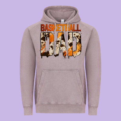 No Background Basketball Dad Vintage Hoodie Designed By Jasminsmagicworld