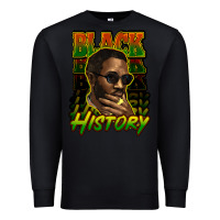 Black Black history afro man Premium Sweatshirt - HowdyJamesFarm