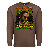 Chestnut Black history afro man Premium Sweatshirt - HowdyJamesFarm
