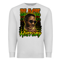 Dove Grey Black history afro man Premium Sweatshirt - HowdyJamesFarm