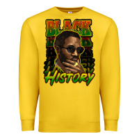 Lemon Black history afro man Premium Sweatshirt - HowdyJamesFarm