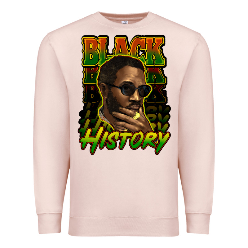Black History Afro Man Premium Sweatshirt by HowdyJamesFarm | Teevron