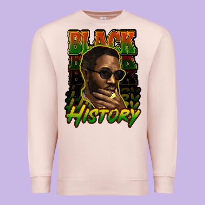 Black History Afro Man Premium Sweatshirt Designed By Howdyjamesfarm