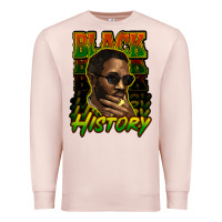 Pale Pink Black history afro man Premium Sweatshirt - HowdyJamesFarm