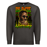 Smoke Black history afro man Premium Sweatshirt - HowdyJamesFarm