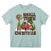 Arona small town christmas with barn and cactus Heavy Core Tee - AdoDesignShop