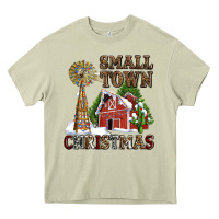 Mossy small town christmas with barn and cactus Heavy Core Tee - AdoDesignShop