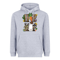 Heather Grey Hip hop Easter Bunny Easter Day Heavyweight Hoodie - HowdyJamesFarm