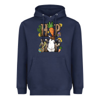 Navy Hip hop Easter Bunny Easter Day Heavyweight Hoodie - HowdyJamesFarm