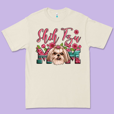 Shih Tzu Mom Premium Tee Designed By Artiststas