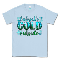Dusty Blue baby its cold outside Classic Tee - NancyCooperArtShop