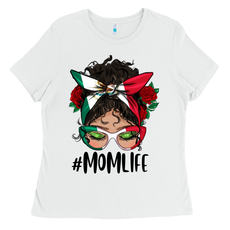 Mexican Mom Life Messy Bun Mama Ladies Tee by BundleAndBundleShop | Teevron