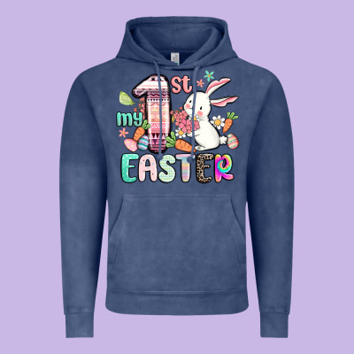 My First Easter Vintage Hoodie Designed By Maliassmallbusiness