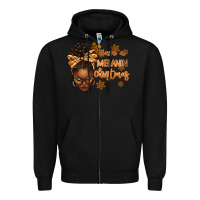 Black Have a melanin Christmas afro woman Zipper Hoodie - texasbilliewilder