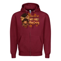 Burgundy Have a melanin Christmas afro woman Zipper Hoodie - texasbilliewilder