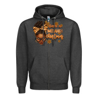 Charcoal Heather Have a melanin Christmas afro woman Zipper Hoodie - texasbilliewilder
