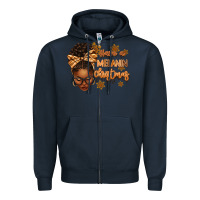 Navy Have a melanin Christmas afro woman Zipper Hoodie - texasbilliewilder
