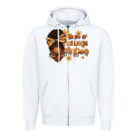 White Have a melanin Christmas afro woman Zipper Hoodie - texasbilliewilder