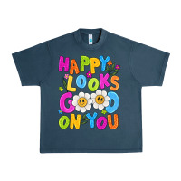 Midnight Navy happy looks good on you Urban Heavy Tee - NancyCooperArtShop