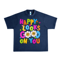 Navy happy looks good on you Urban Heavy Tee - NancyCooperArtShop