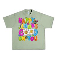 Oil Green happy looks good on you Urban Heavy Tee - NancyCooperArtShop