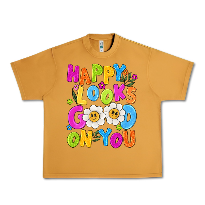Happy Looks Good On You Urban Heavy Tee by NancyCooperArtShop | Teevron