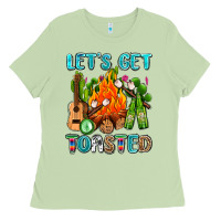 Matcha let's get toasted with camp fire Ladies Tee - AdoDesignShop