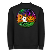 Black halloween round earrings 3 Heavyweight Sweatshirt - BundleAndBundleShop