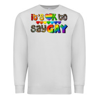 Dove Grey It's okay to say Gay pride Premium Sweatshirt - CowGirlArtShop