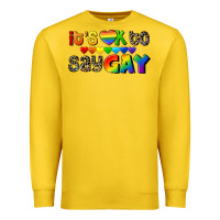 Lemon It's okay to say Gay pride Premium Sweatshirt - CowGirlArtShop
