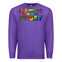 Purple It's okay to say Gay pride Premium Sweatshirt - CowGirlArtShop