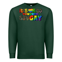 Sports Green It's okay to say Gay pride Premium Sweatshirt - CowGirlArtShop