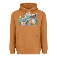 Meerkat Easter truck farm animals Easter Day Heavyweight Hoodie - HowdyJamesFarm