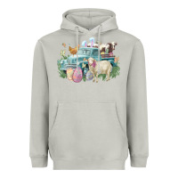 Moon Dust Easter truck farm animals Easter Day Heavyweight Hoodie - HowdyJamesFarm