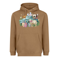 Toasted Coconut Easter truck farm animals Easter Day Heavyweight Hoodie - HowdyJamesFarm
