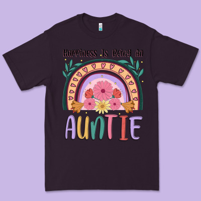 Happiness Is Being An Auntie Premium Tee Designed By Jahusdesignshop