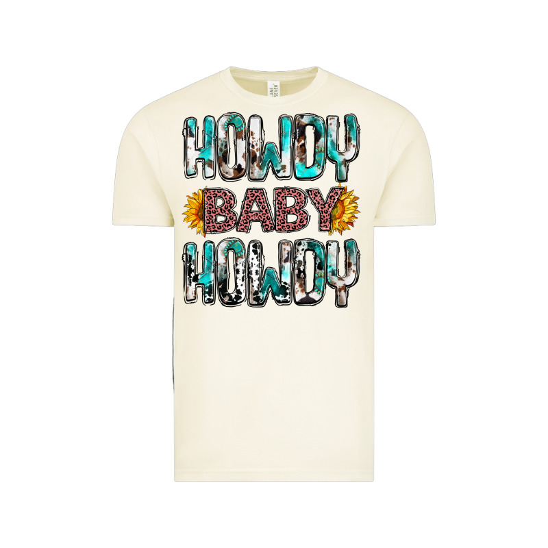 Western Howdy Baby Howdy Vintage Tee by NancyCooperArtShop | Teevron