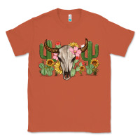 Copper bull skull with cactus Classic Tee - MaliasSmallBusiness