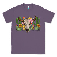 Lavender bull skull with cactus Classic Tee - MaliasSmallBusiness