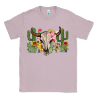 Lilac bull skull with cactus Classic Tee - MaliasSmallBusiness