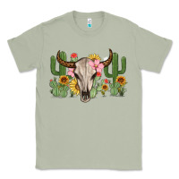Matcha bull skull with cactus Classic Tee - MaliasSmallBusiness