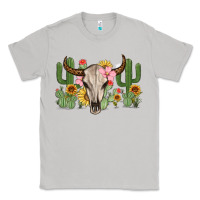Moon Dust bull skull with cactus Classic Tee - MaliasSmallBusiness