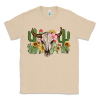 Mushroom bull skull with cactus Classic Tee - MaliasSmallBusiness