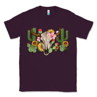 Plum bull skull with cactus Classic Tee - MaliasSmallBusiness